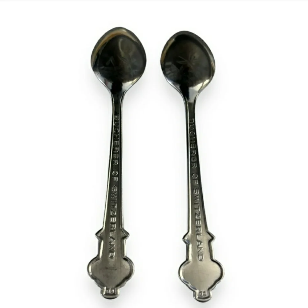 ROLEX Collectible Demi-Tasse Spoons Stainless Steel Set of 2